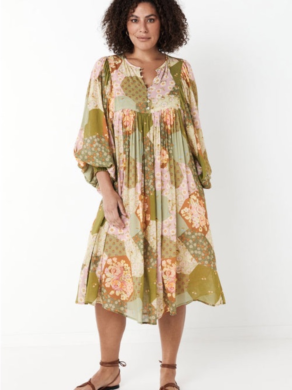 Spell Boho Floral Midi Dress